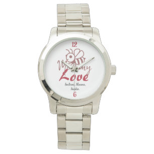 Reloj De Pulsera Mamá Abeja Mamá Llama A Personalizar Personalizada