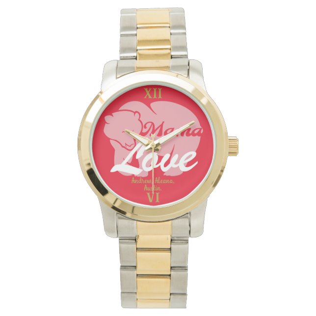 Reloj De Pulsera Mama Con Nombres De moda Y Simple Personalizado Pe (Anverso)