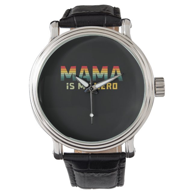 Reloj De Pulsera Mamá es mi héroe (Anverso)