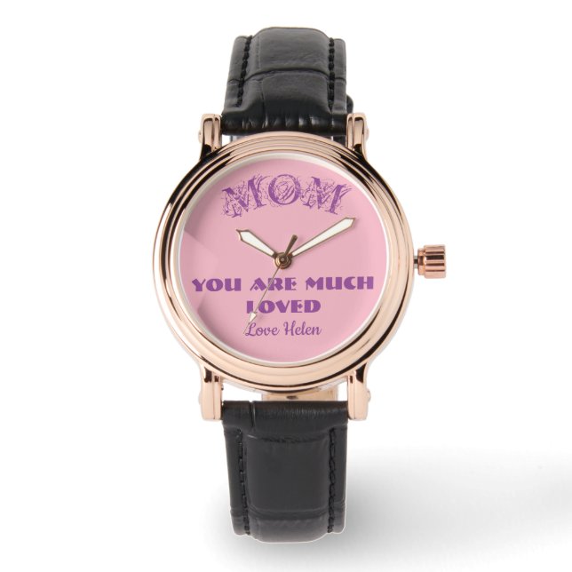 Reloj De Pulsera Mamá Personalizada Nombre Cute Regalo Para Madre (Anverso)