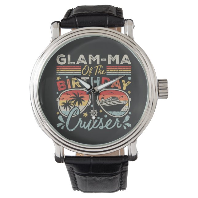 Reloj De Pulsera Mamáes glam de la cosecha de vacaciones de crucero (Anverso)