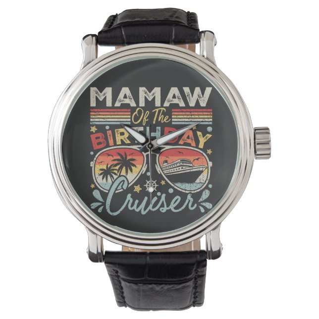 Reloj De Pulsera Mamaw de la cosecha de vacaciones de crucero de cu (Anverso)