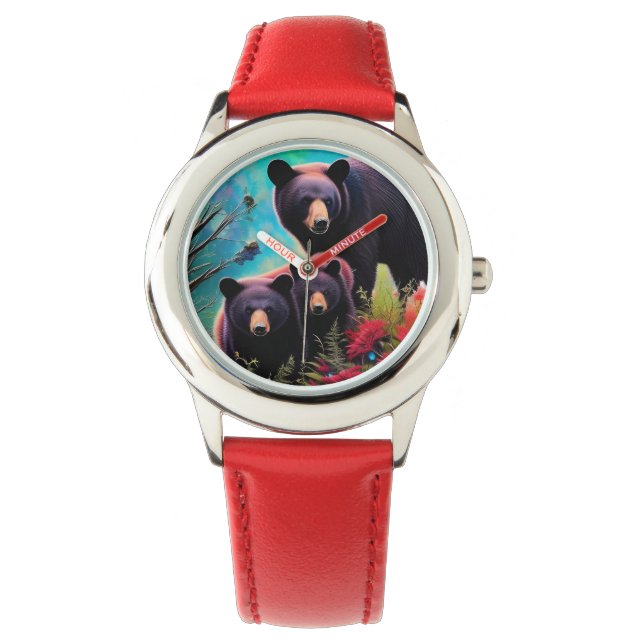 Reloj De Pulsera Mami Bear y Cubs (Anverso)