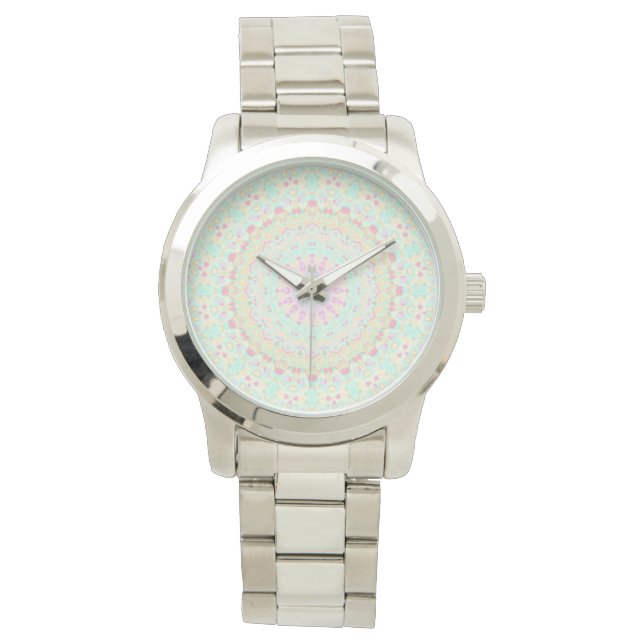 Reloj De Pulsera Mandalá Colorido   (Anverso)