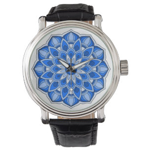 Reloj De Pulsera Mándala en azul