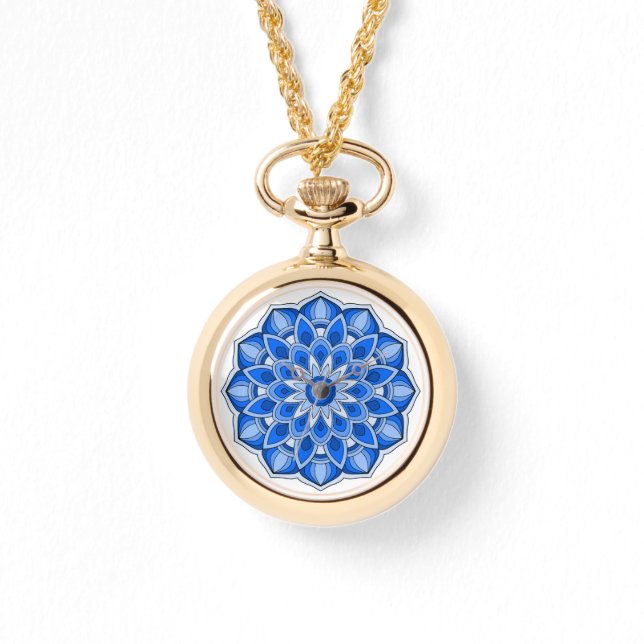 Reloj De Pulsera Mandala en azul eWatch (Anverso)