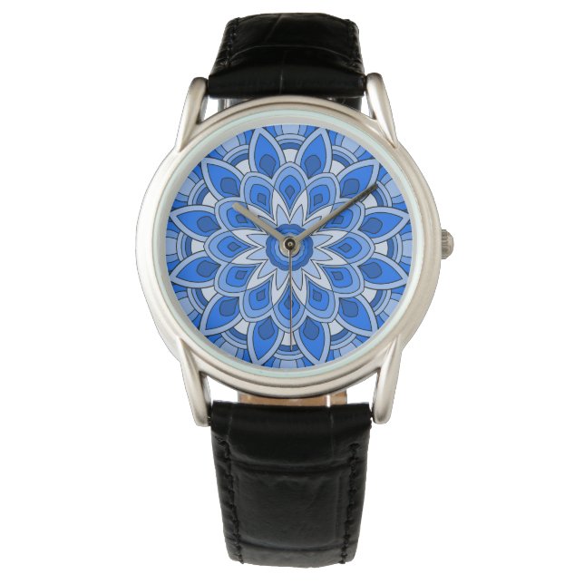 Reloj De Pulsera Mandala en azul eWatch (Anverso)