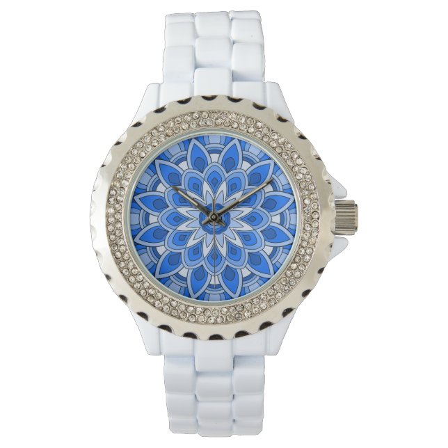 Reloj De Pulsera Mandala en azul eWatch (Anverso)