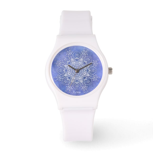 Reloj De Pulsera Mandala floral étnica. (Anverso)
