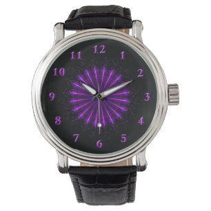 Reloj De Pulsera Mandala fractal púrpura (42) eWatch Wristwatch