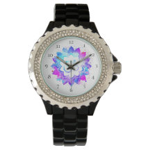 *~* Mandala nueva edad del Lotus Om negro femenino