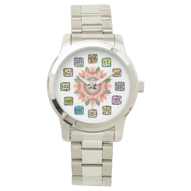 Reloj De Pulsera Mandala Whimsical Clockface Women's Watch (Anverso)