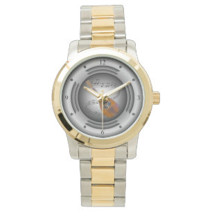 Reloj De Pulsera Mandolina ~ Pergamino Musical ~ Altavoz de Plata ~
