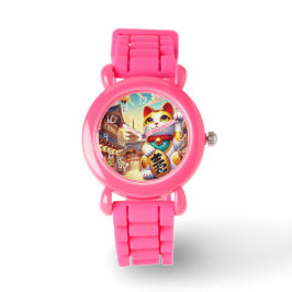 Reloj De Pulsera Maneki Neko japonés