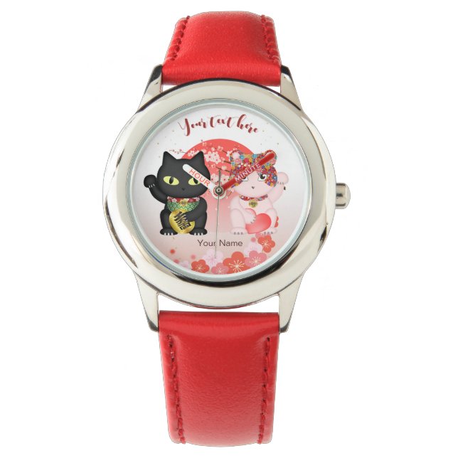 Reloj De Pulsera Maneki Neko Lucky Poiluna Watch (Anverso)