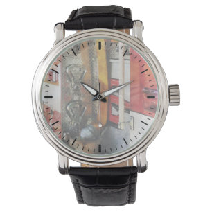 Reloj De Pulsera Manguera, Cubeta y Boquilla de Incendio