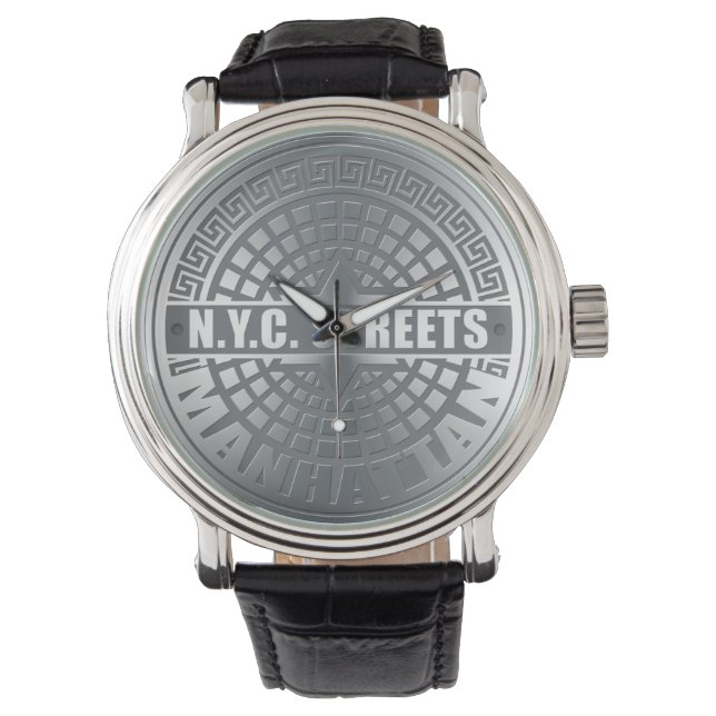 Reloj De Pulsera Manhole Covers Manhattan (Anverso)