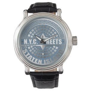 Reloj De Pulsera Manhole Staten Island Blue
