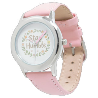 Reloj De Pulsera Mantén tonos terrosos humildes texto en blanco
