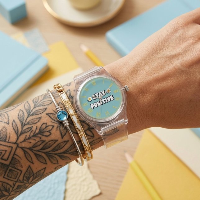 Reloj De Pulsera Mantén una Actitud Positiva (Subido por el creador)