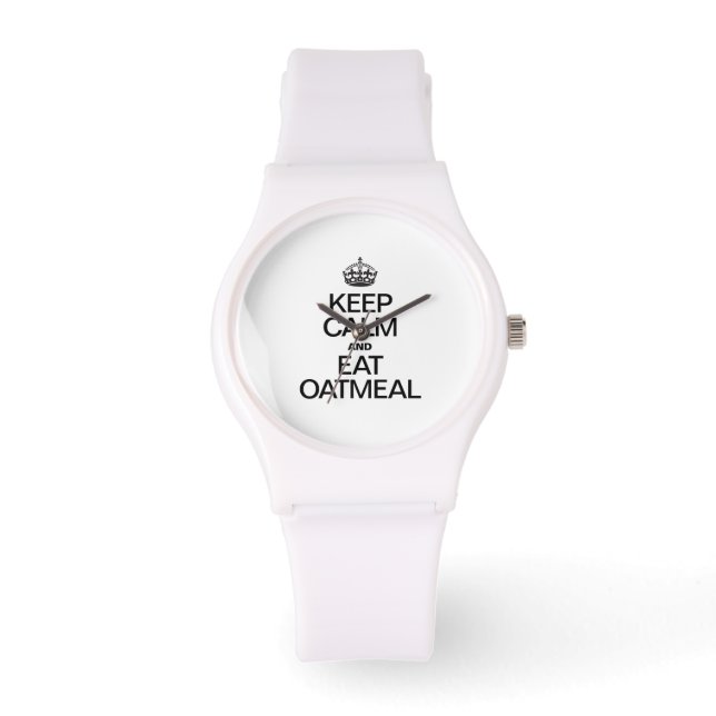 RELOJ DE PULSERA MANTENER LA CALMA Y COMER OATMERAL (Anverso)