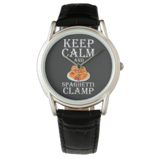 Reloj De Pulsera Mantener La Calma Y El Espagueti