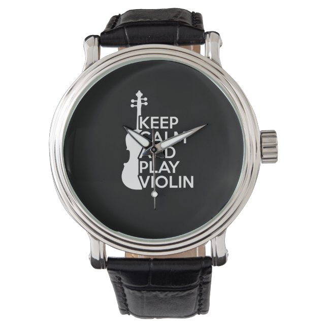 Reloj De Pulsera Mantener la calma y reproducir violín (Anverso)