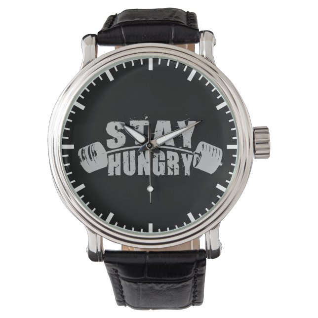 Reloj De Pulsera Manténganse hambrientos - Motivación de entrenamie (Anverso)