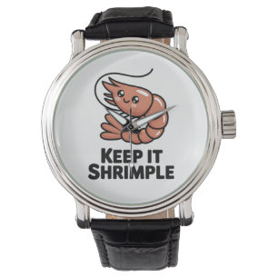 Reloj De Pulsera Manténlo Camarón Kawaii Camarón