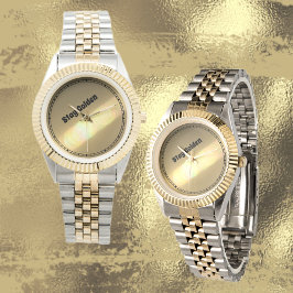 Reloj De Pulsera Mantente dorado con un toque de glam personalizado