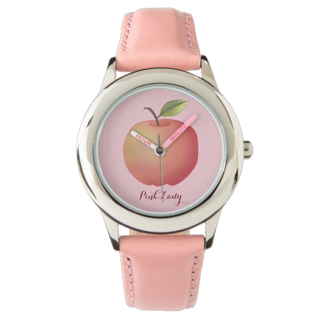 Reloj De Pulsera Manzana Rosa Bonita (Anverso)