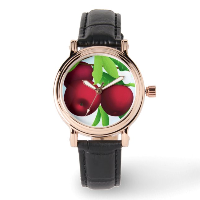 Reloj De Pulsera "Manzanas en una rama" (Anverso)