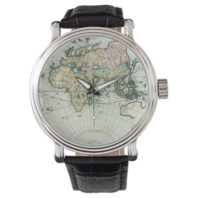 Reloj De Pulsera Mapa antiguo del mundo de Pieter Goos, 1666 (Anverso)