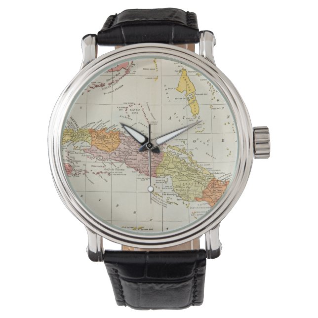 RELOJ DE PULSERA MAPA: CUBA, 1900 (Anverso)