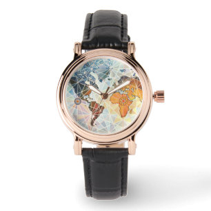 Reloj De Pulsera Mapa de Air Afrique del Mundo