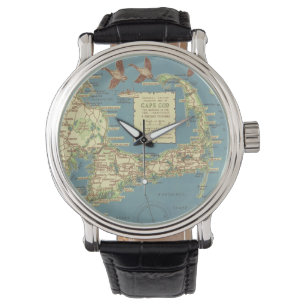 Reloj De Pulsera Mapa de bacalao de Cabo Vintage (1940)