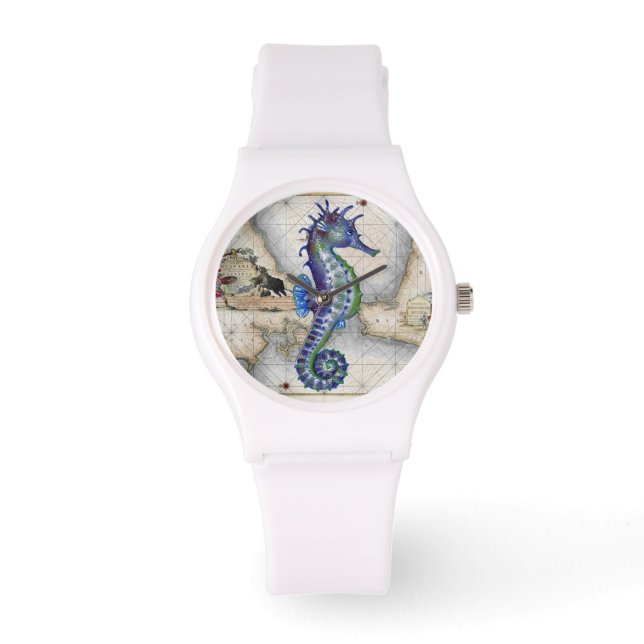 Reloj De Pulsera Mapa de caballitos de mar de Gibraltar (Anverso)