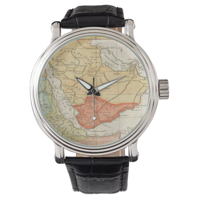 Reloj De Pulsera Mapa de época de Arabia Saudita (1780) (Anverso)