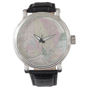 Reloj De Pulsera Mapa de época de Brooklyn (1873)