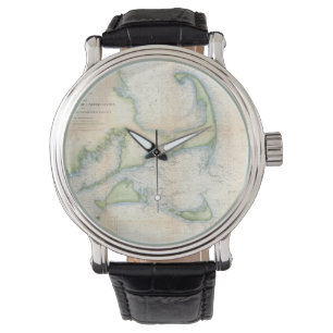 Reloj De Pulsera Mapa de época de Cape Cod (1857)