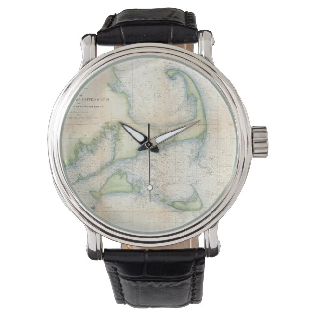 Reloj De Pulsera Mapa de época de Cape Cod (1857) (Anverso)