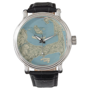 Reloj De Pulsera Mapa de época de Cape Cod (1945)