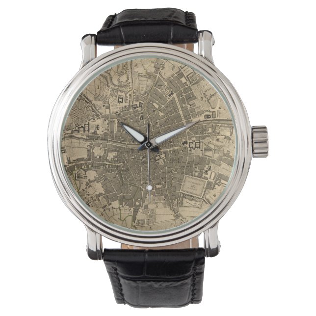 Reloj De Pulsera Mapa de época de Dublín Irlanda (1797) (Anverso)