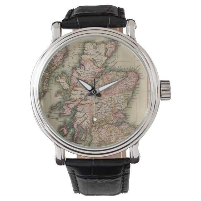 Reloj De Pulsera Mapa de época de Escocia (1814) (Anverso)