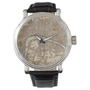 Reloj De Pulsera Mapa de época de Londres Inglaterra (1807)
