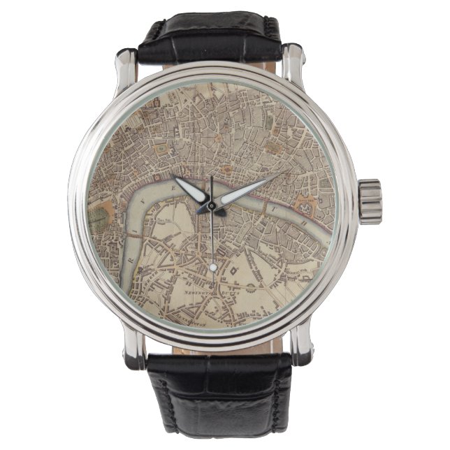 Reloj De Pulsera Mapa de época de Londres Inglaterra (1807) (Anverso)
