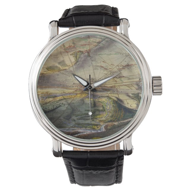 Reloj De Pulsera Mapa de época del campo de batalla de Gettysburg ( (Anverso)