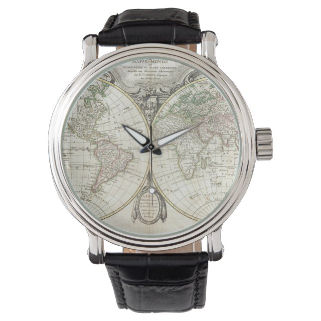 Reloj De Pulsera Mapa de época del mundo (1775) (Anverso)