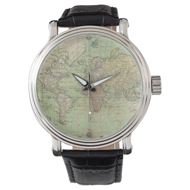 Reloj De Pulsera Mapa de época del mundo (1778) (Anverso)