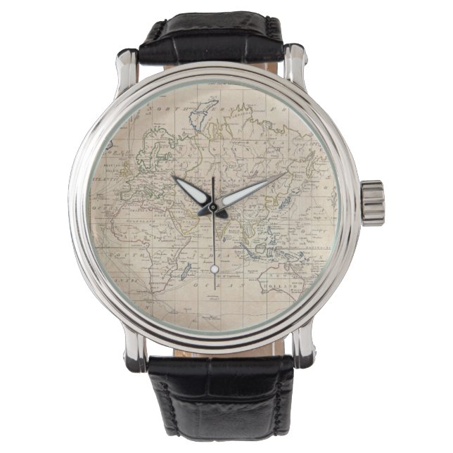 Reloj De Pulsera Mapa de época del mundo (1799) (Anverso)